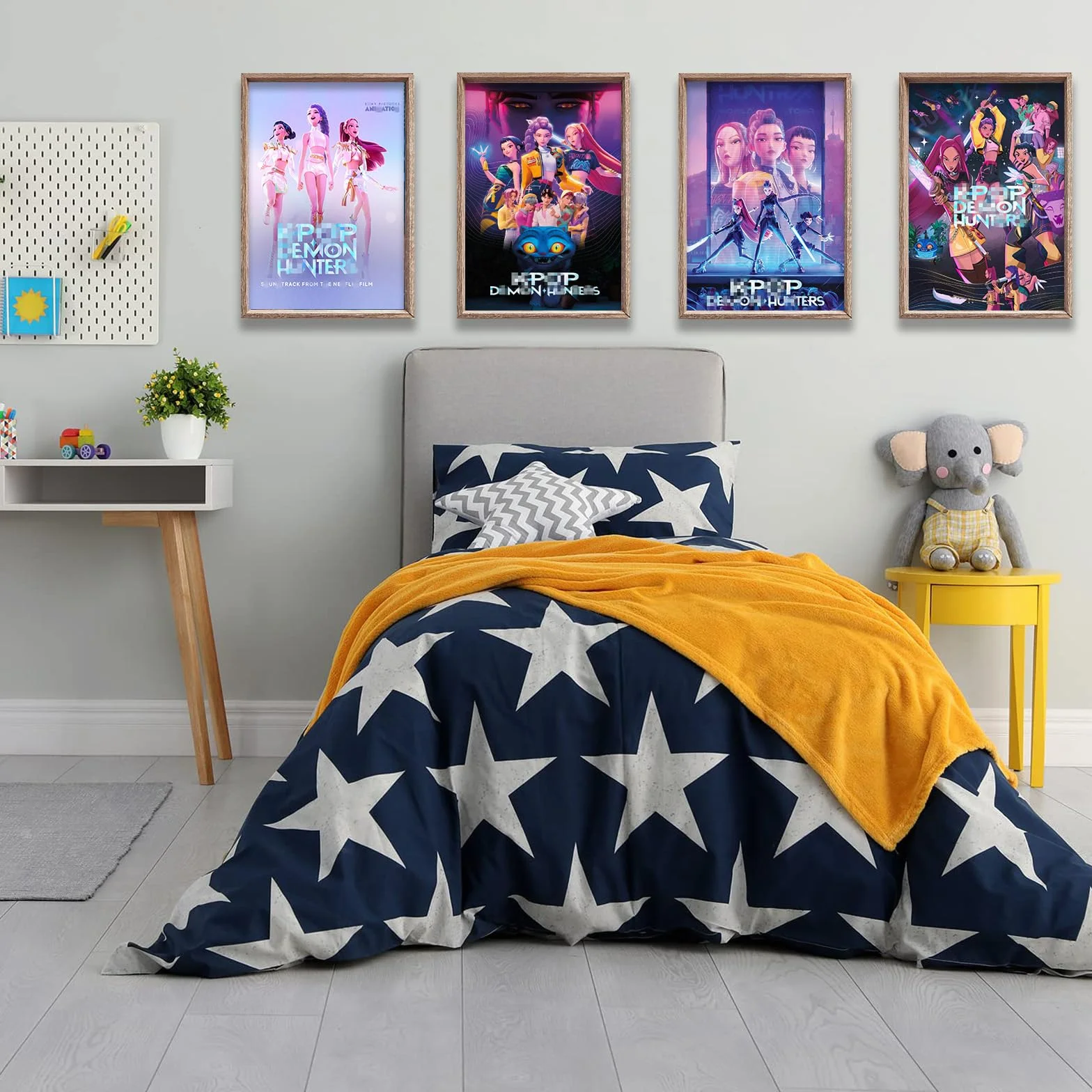 MODEQQ 4 Pièces Affiche Decoration Murale Huntrs Photo Toile Poster Tableaux 21X30 cm