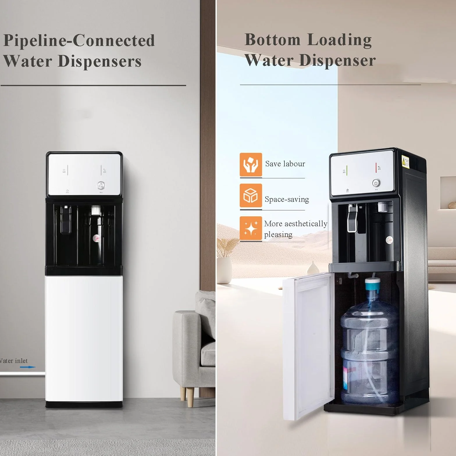 Fontaine À Eau Autoportant pour Bureau, Refroidisseur d'Eau Connecté au Pipeline