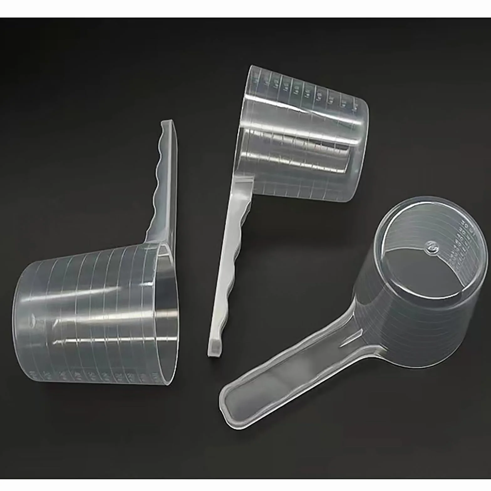 Cuillères à mesurer 100 ml lot de 2 plastique long manche pour nourriture animaux domestiques lessive