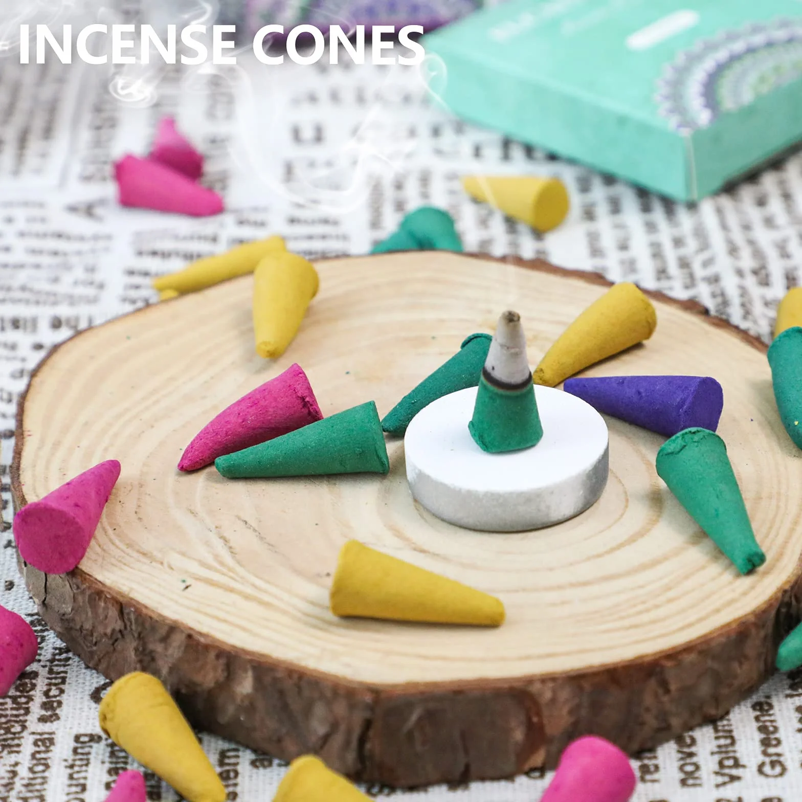 SCENTORINI Cônes d'Encens Assortiment 120pcs 8 Parfums Naturels