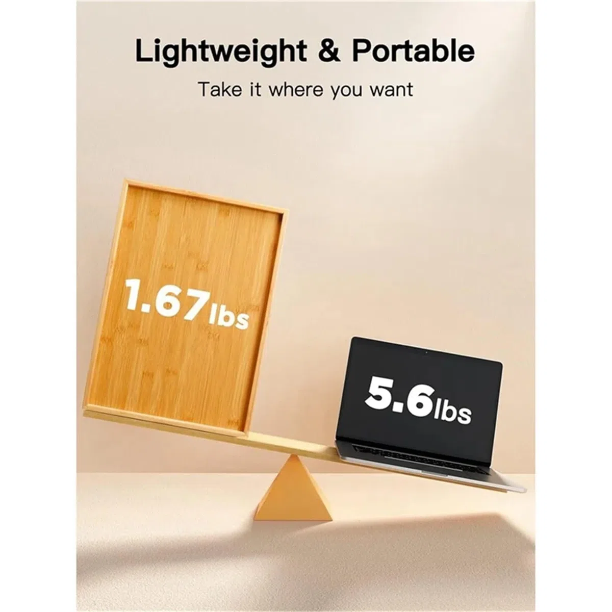 Plateau de lit pliable pour canapé et lit – Ordinateur portable réglable et bureau pour le petit déjeuner et le travail – Design portable polyvalent pour la maison et le bureau
