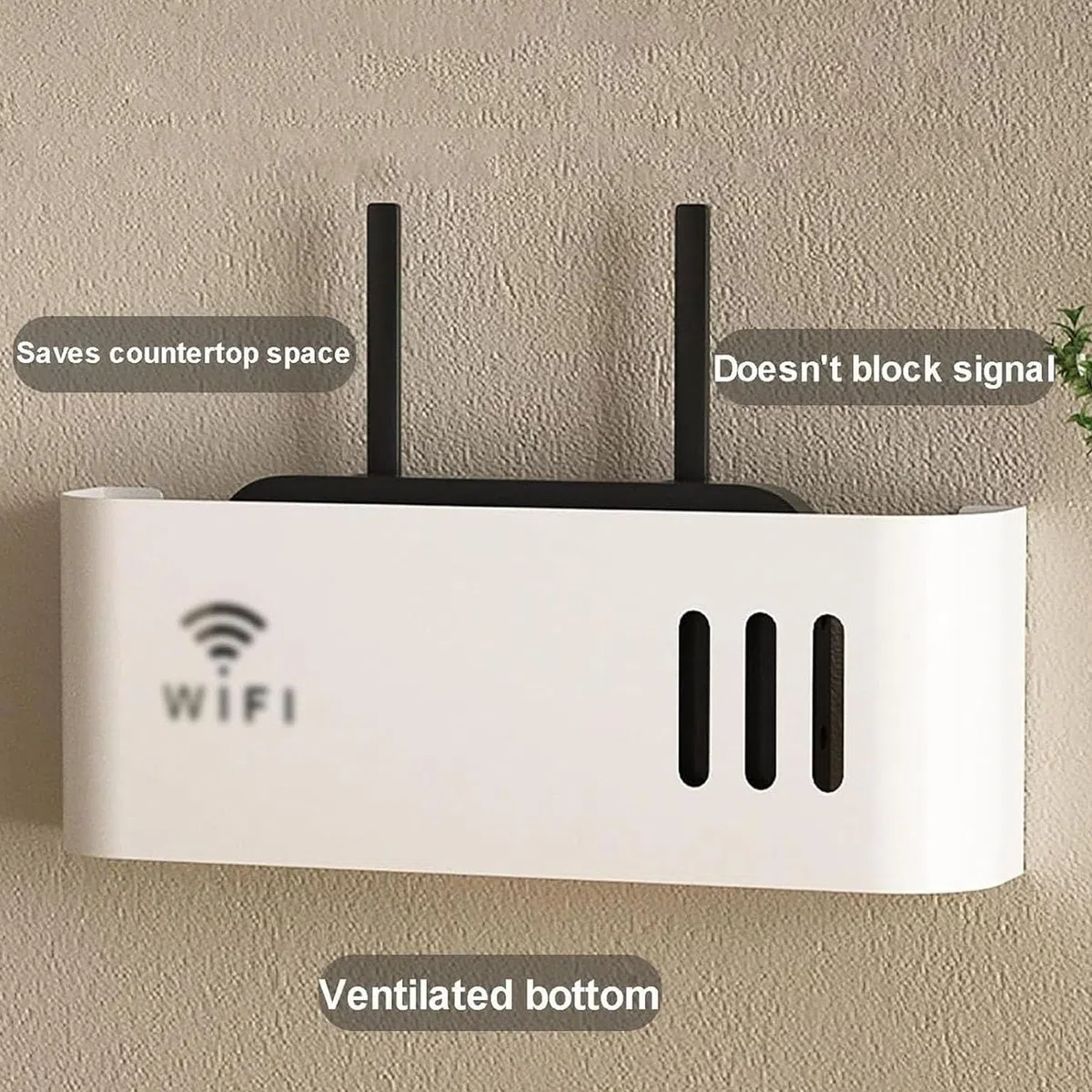 Support mural Sto Box FreestandiRouter pour modem nizer à domicile et bureau avec armoire de routeur sans fil Cabment (blanc)