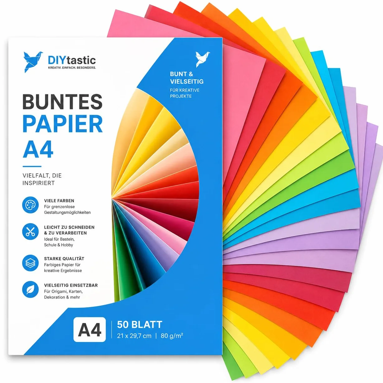 Papier kraft et carton de couleurs assorties 140 g/m² 100 feuilles pour imprimantes et loisirs créatifs