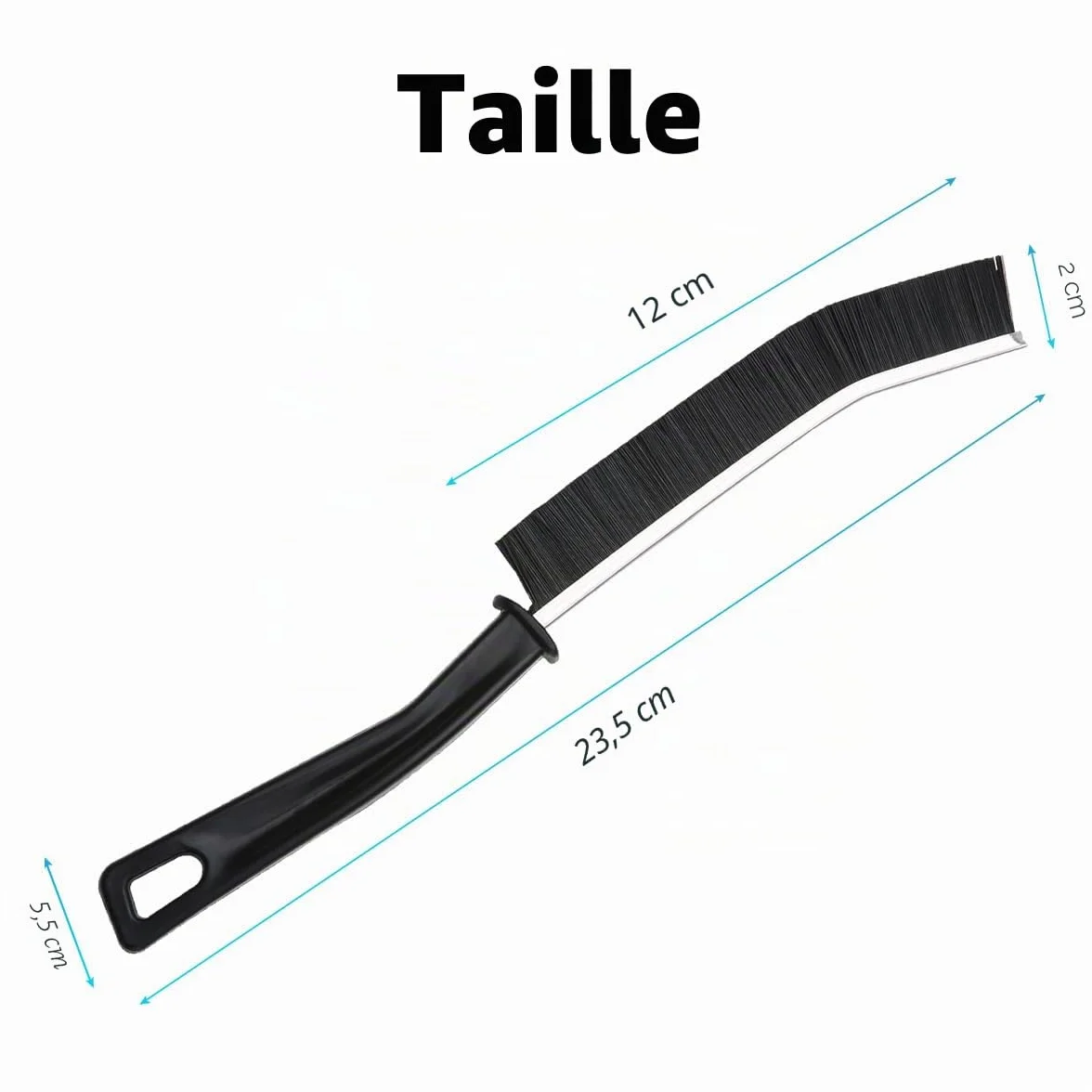 Brosse à Joints à Poils Durs pour Nettoyer Coins et Fentes, Carrelage, Salle de Bain, Cuisine