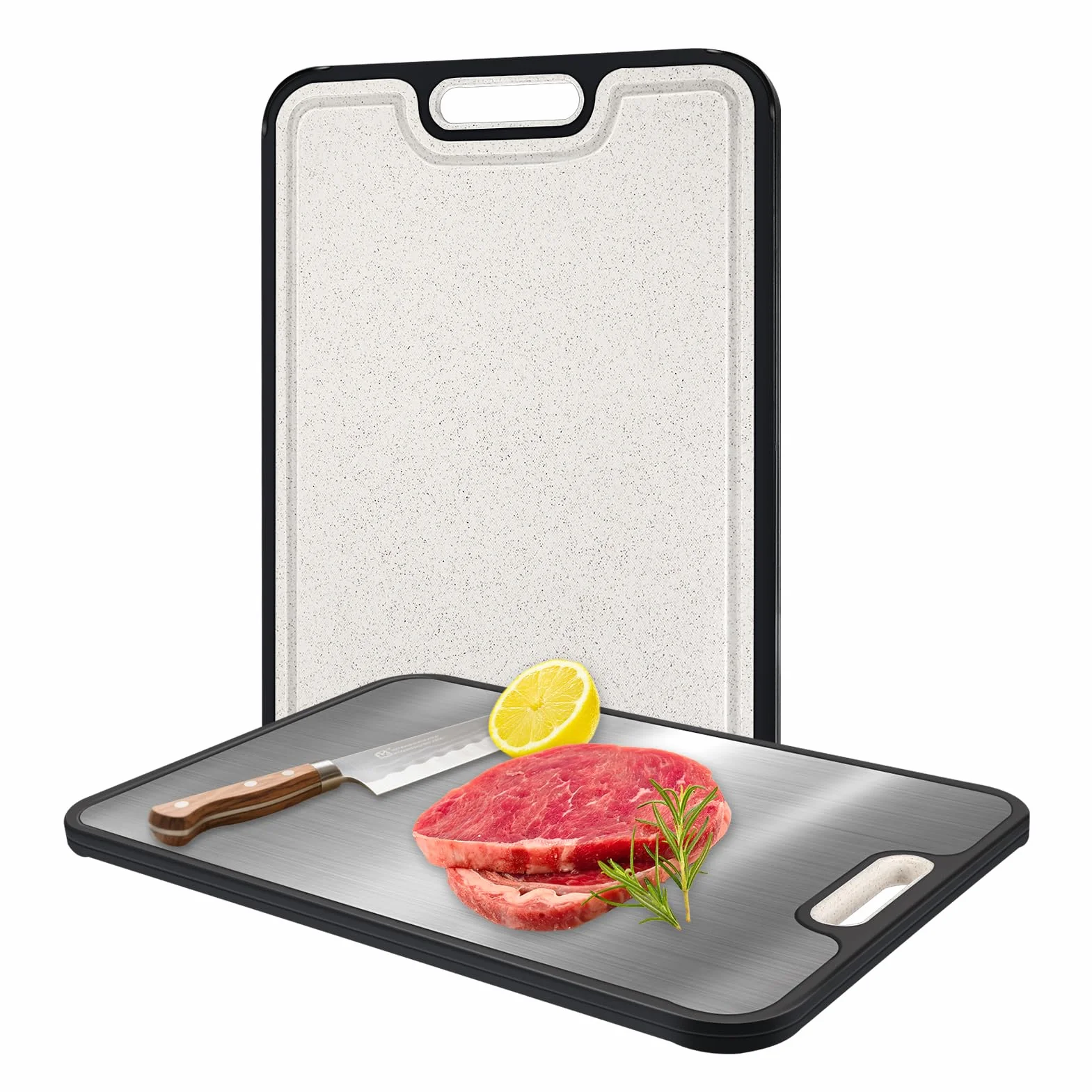 Zikenis Planche à Découper Inox Cuisine Antibactérienne Maille Résistant aux Rayures
