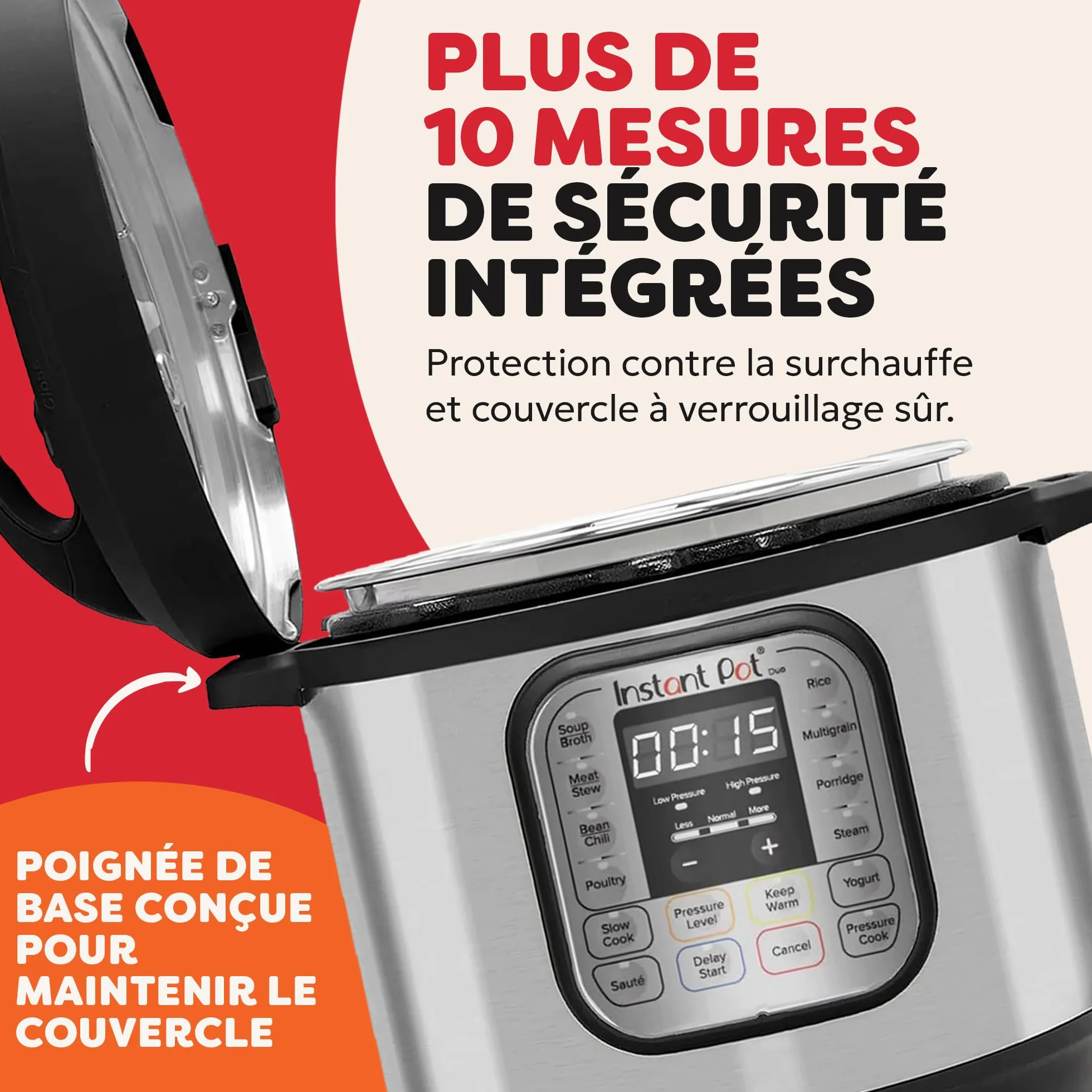 Instant Pot Duo 60 7 en 1 Autocuiseur Multifonction Acier Inoxydable 5.7 L