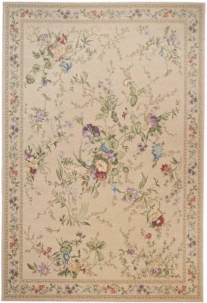 Theko Sona-Lux Tapis Classique Floral Beige