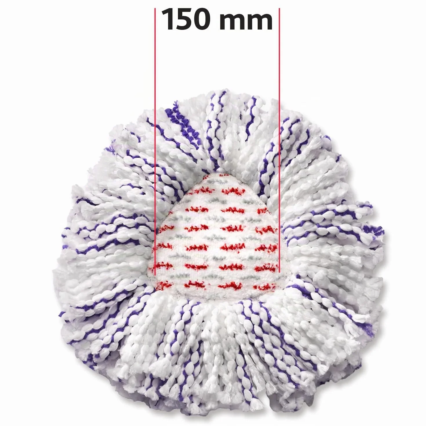 Vileda Recharge Serpillière Turbo 3en1 Microfibres Surfaces Texturisées Franges Surfaces Dures Compatible Systèmes Rotatifs Seau Essoreur