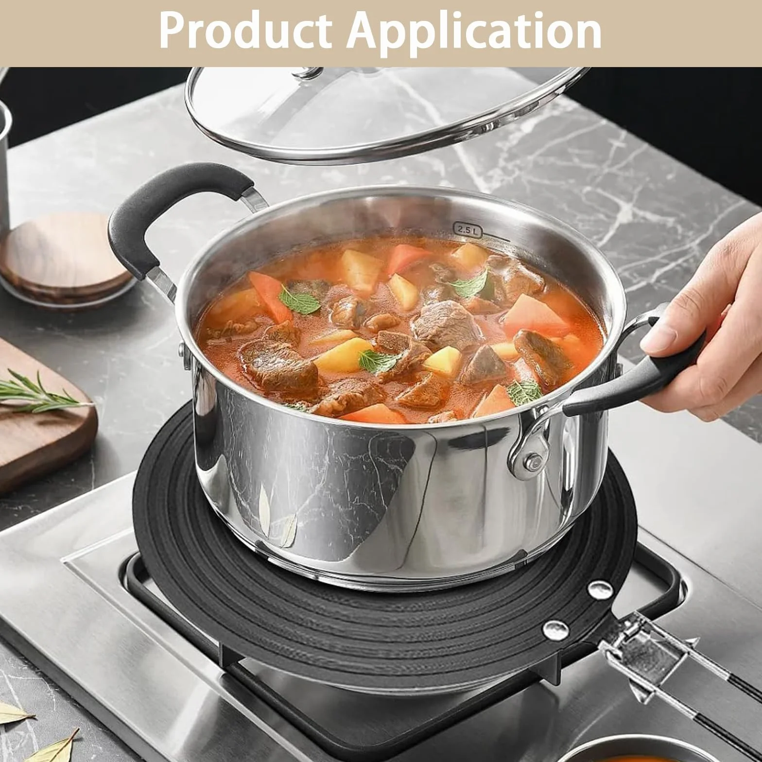 Diffuseur de Chaleur Alliage Aluminium 24cm pour Cuisinière à Gaz