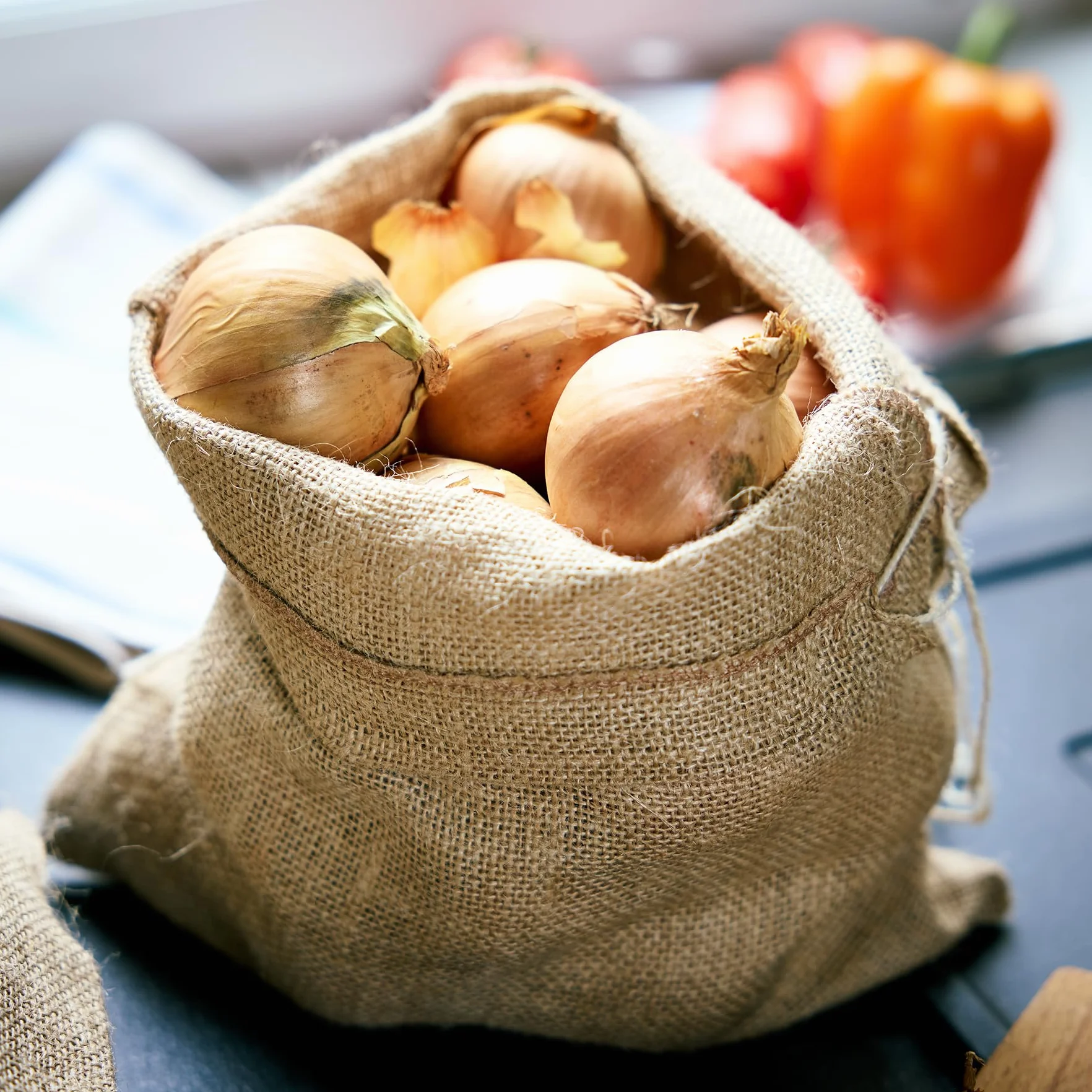 La Cordeline 3 Sacs Toile Jute Naturel Stockage Légumes Pomme de Terre Oignons Cordon Serrage 3 Tailles S M L