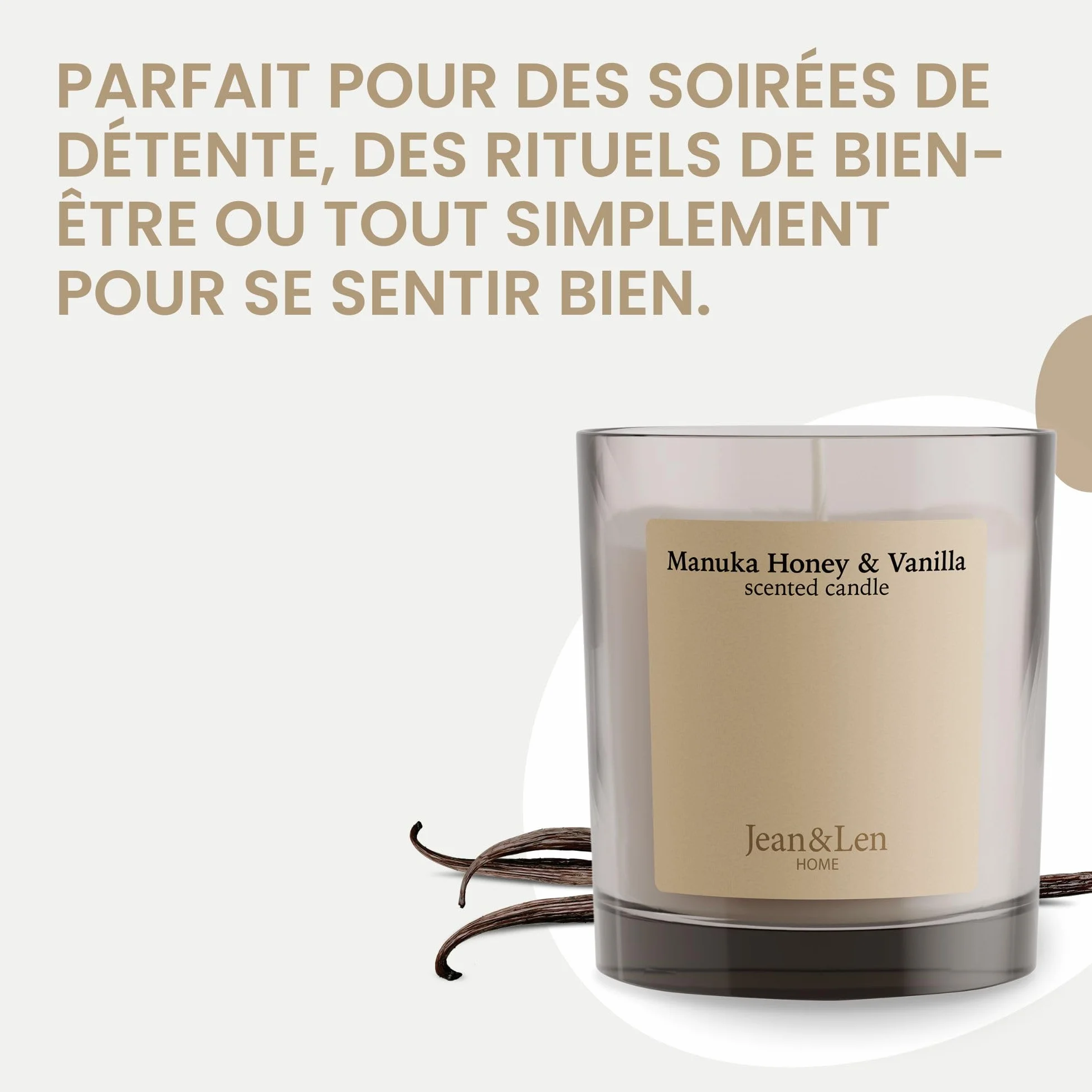 Jean & Len Bougie Miel de Manuka & Vanille 195 g