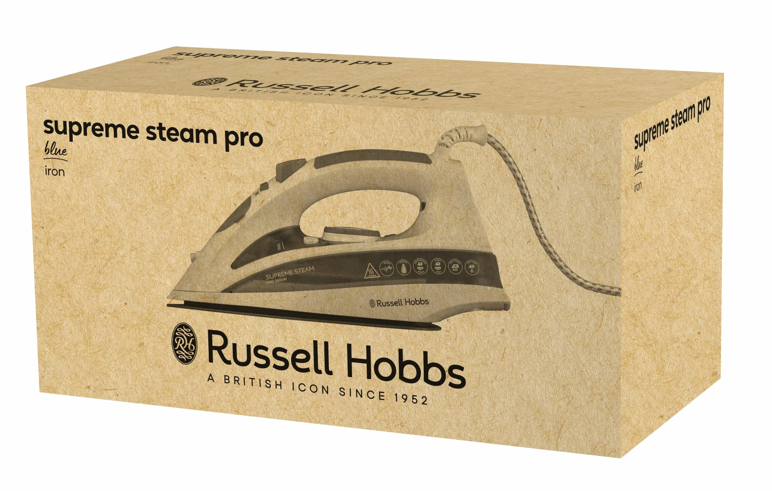 Russell Hobbs Fer à repasser vapeur Steamglide Pro 2600 W semelle céramique 300ml anticalcaire