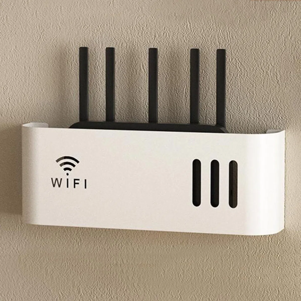 Support mural Sto Box FreestandiRouter pour modem nizer à domicile et bureau avec armoire de routeur sans fil Cabment (blanc)