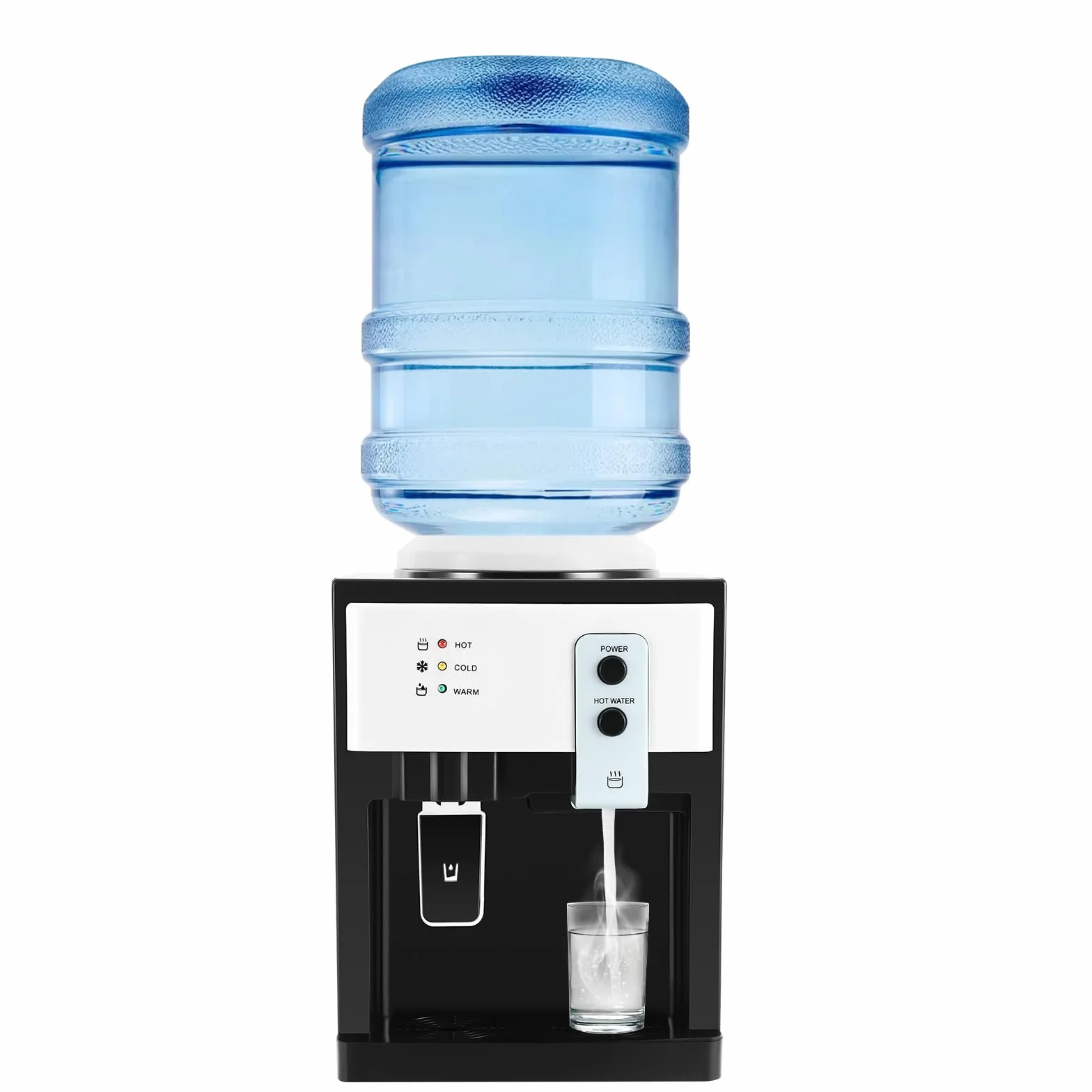 Distributeur d'eau électrique 550 W chaude et froide 5-18 L fontaine compacte