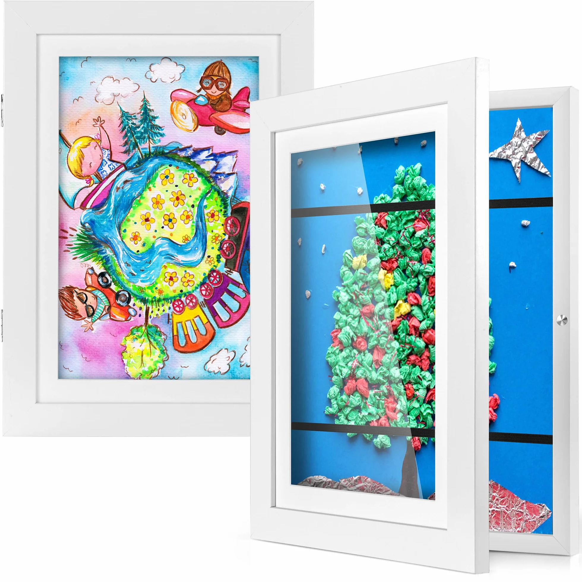 Cadres photos artistiques pour enfants A4 rechargeable 50-150 feuilles blanc