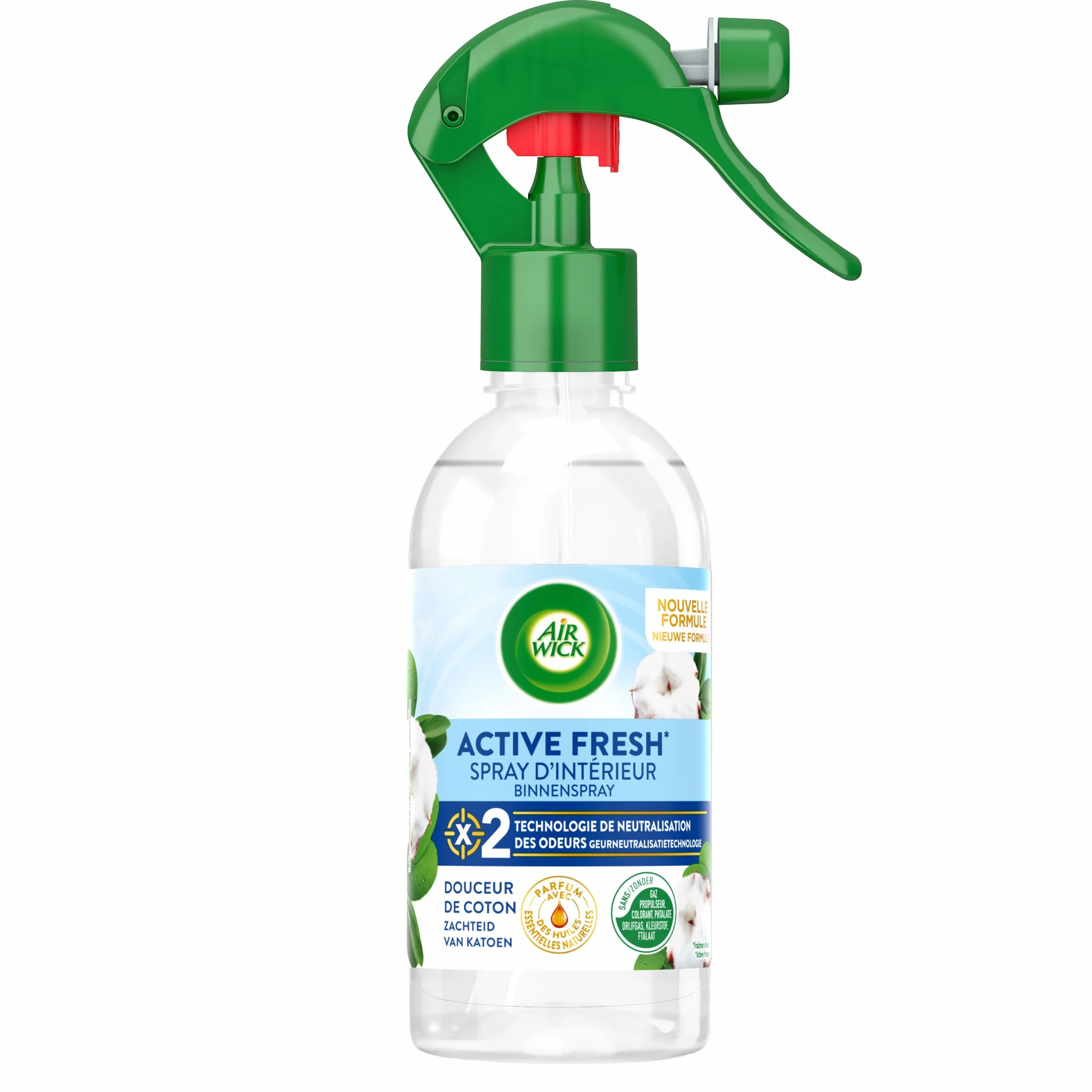 Air Wick Spray Neutralisateur d'Odeurs Huiles Essentielles Douceur Coton Blanc