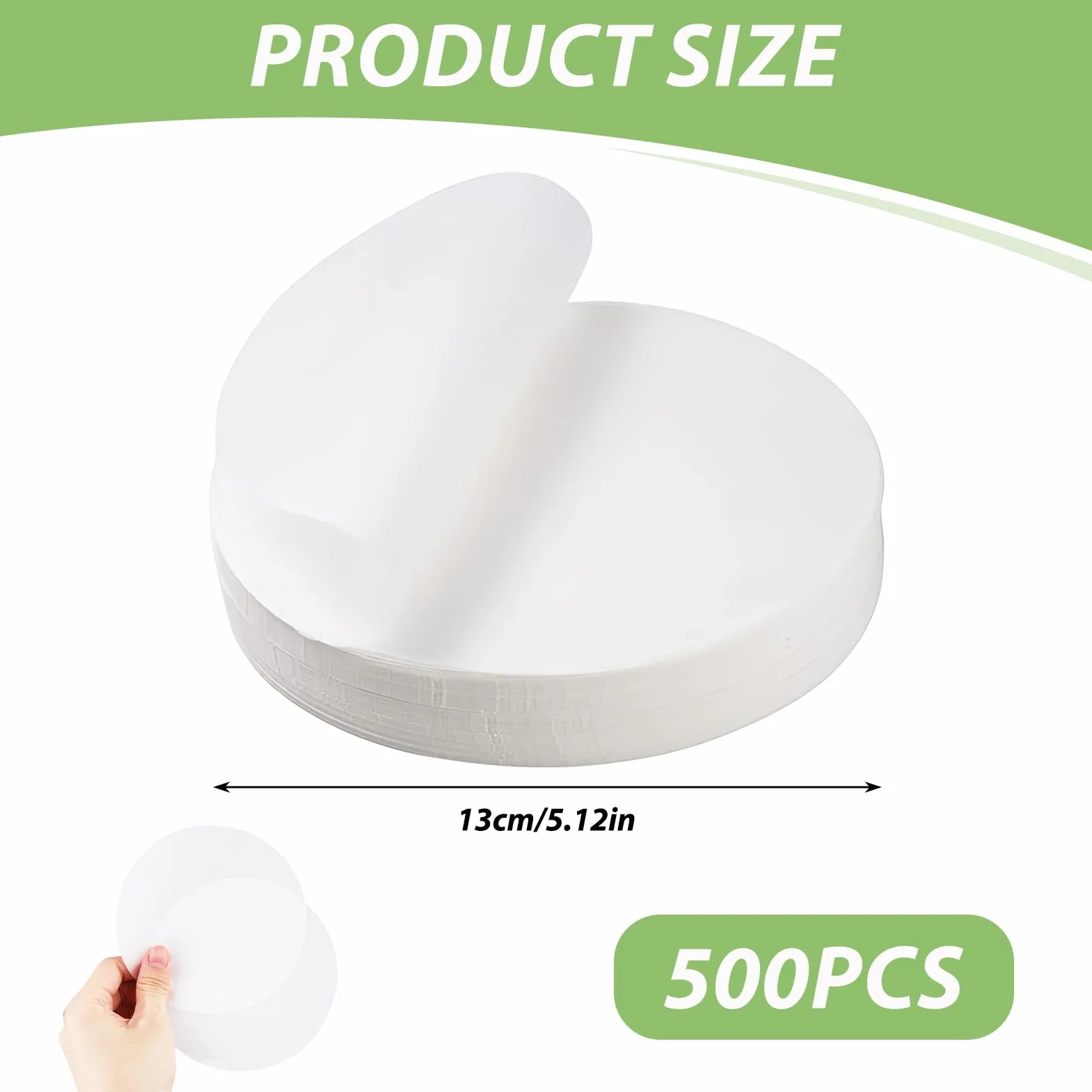 JINSIHU Papier Antiadhésif 500 Pièces 13cm Ronds pour Burgers Steaks Hachés Barbecue