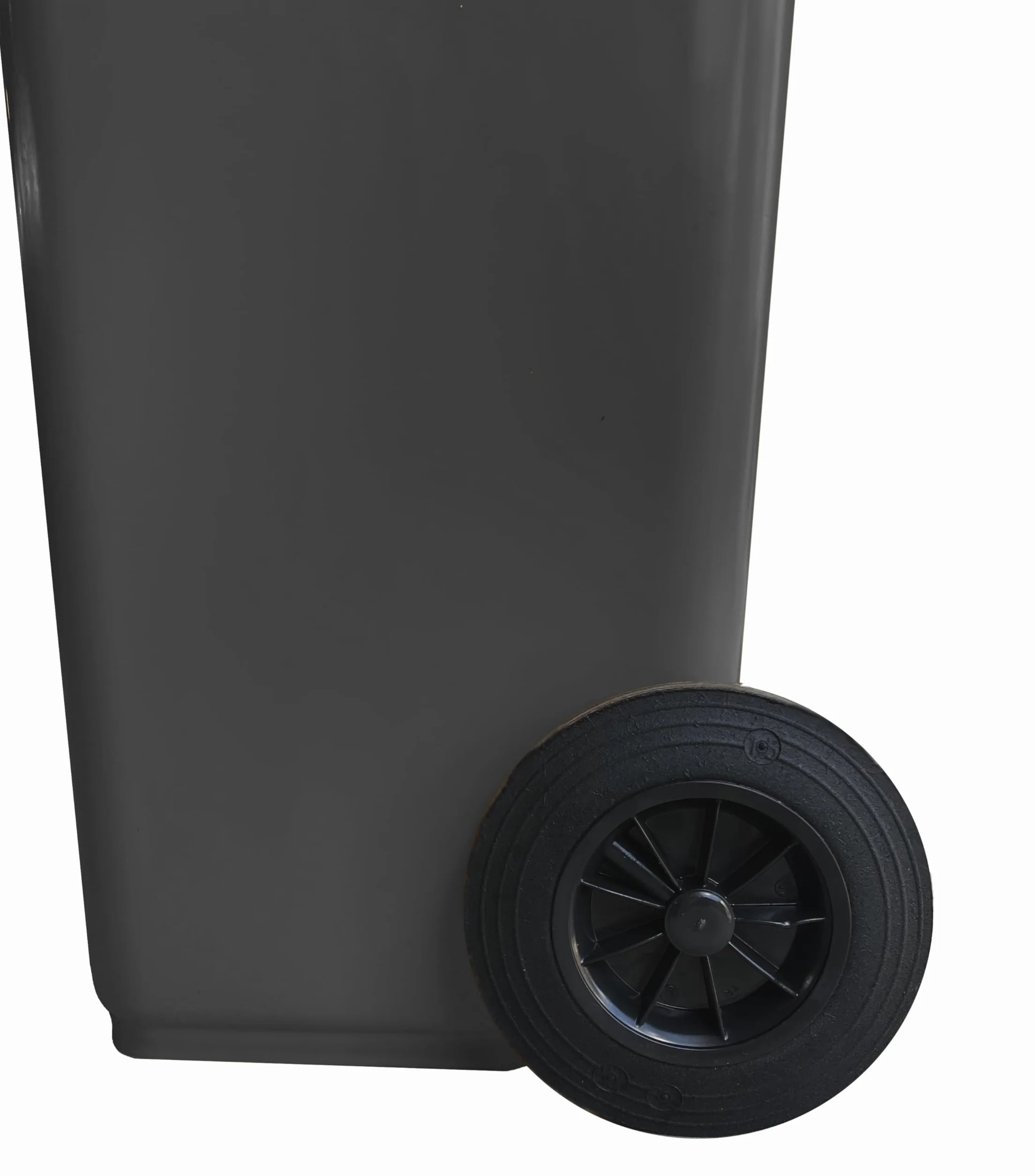 Mobil Plastic Poubelle à roulettes 240 L Gris Jaune Uni EN 840 pour tri sélectif extérieur
