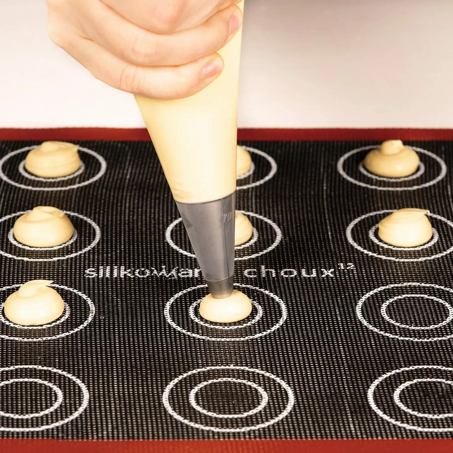 Silikomart Tapis microperforé en silicone pour ÉCLAIR & CHOUX 400x300 mm antiadhésif fibre de verre