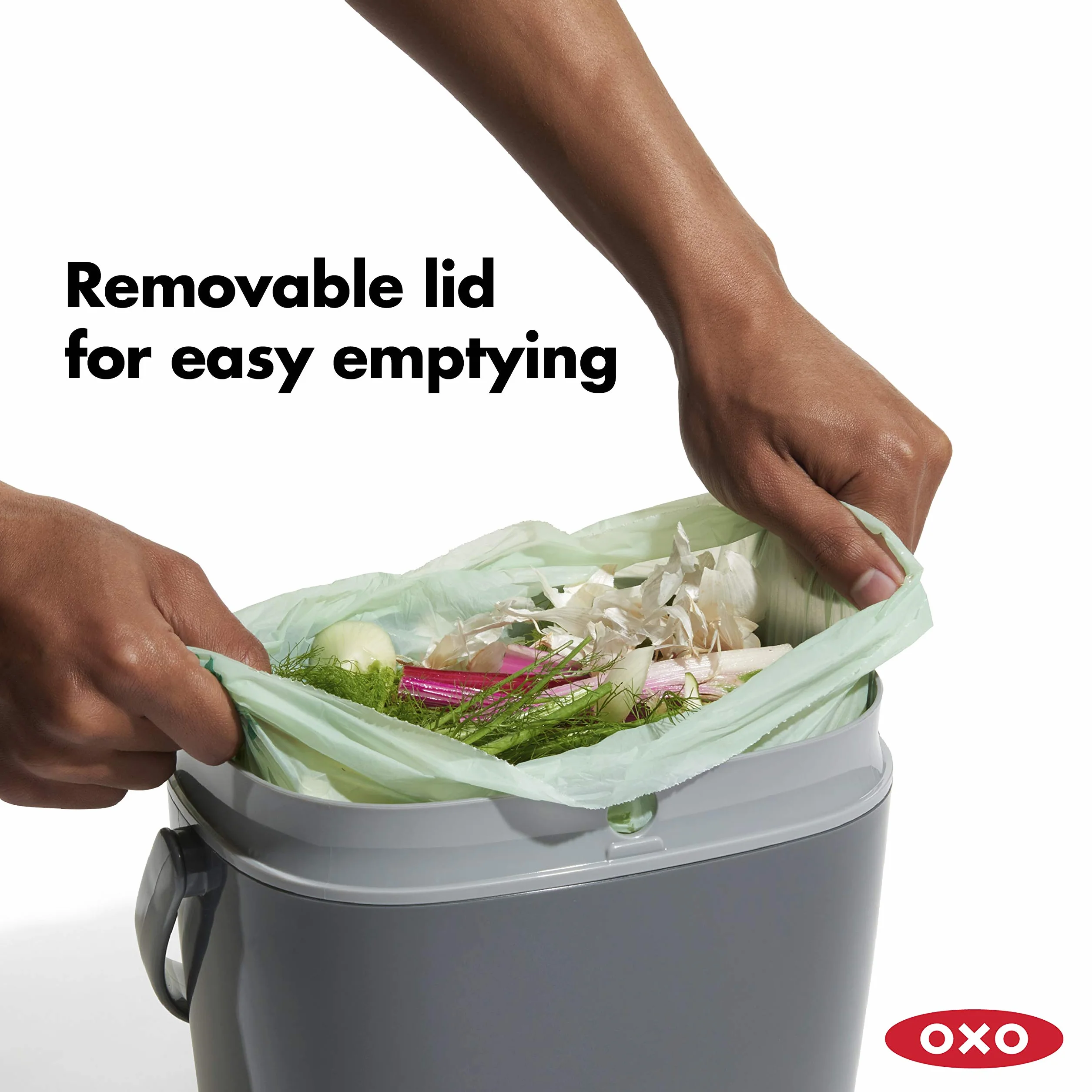 OXO Poubelle à Compost, Gris, 6.6 L
