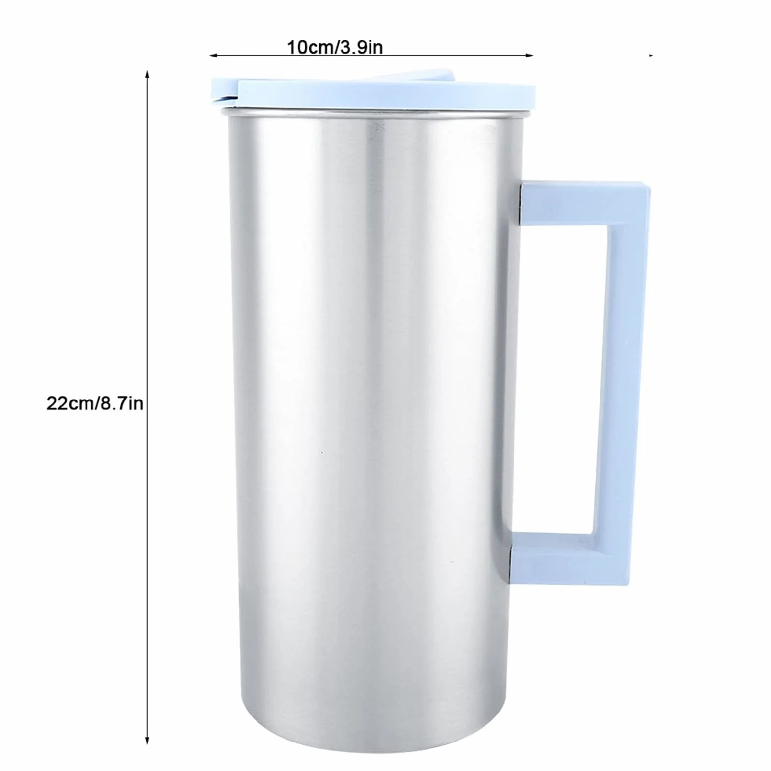 Pichet à Eau en Verre 1,8 L - Moderne, Bleu, pour Thé et Infusion