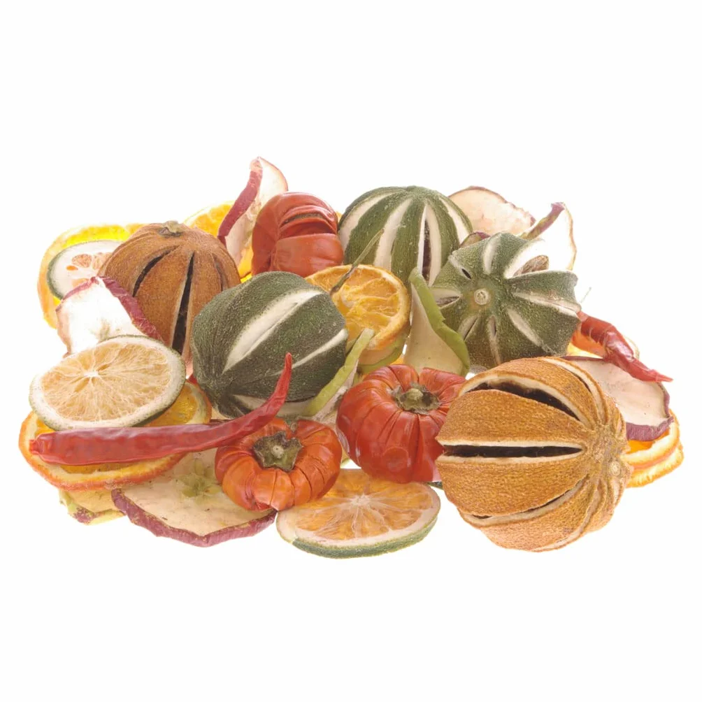 Pot pourri décoratif coloré Mélange de fruits 150 g Sachet cadeau