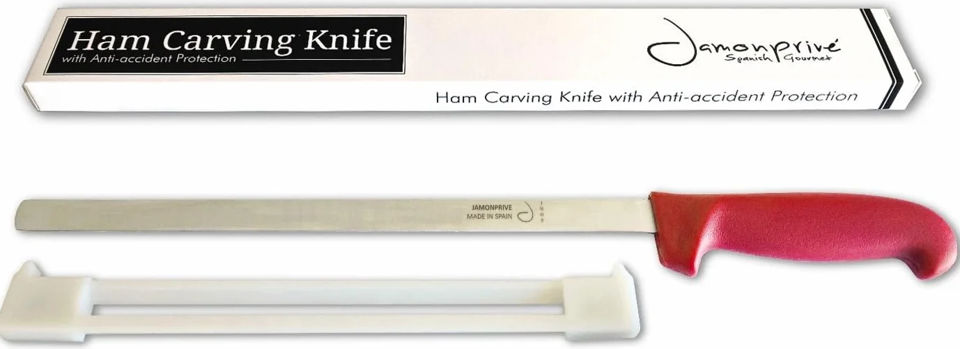 Couteau à Jambon 30 cm Anti Accident - Droitiers et Gauchers - Serrano Ibérique Bayonne Prosciutto