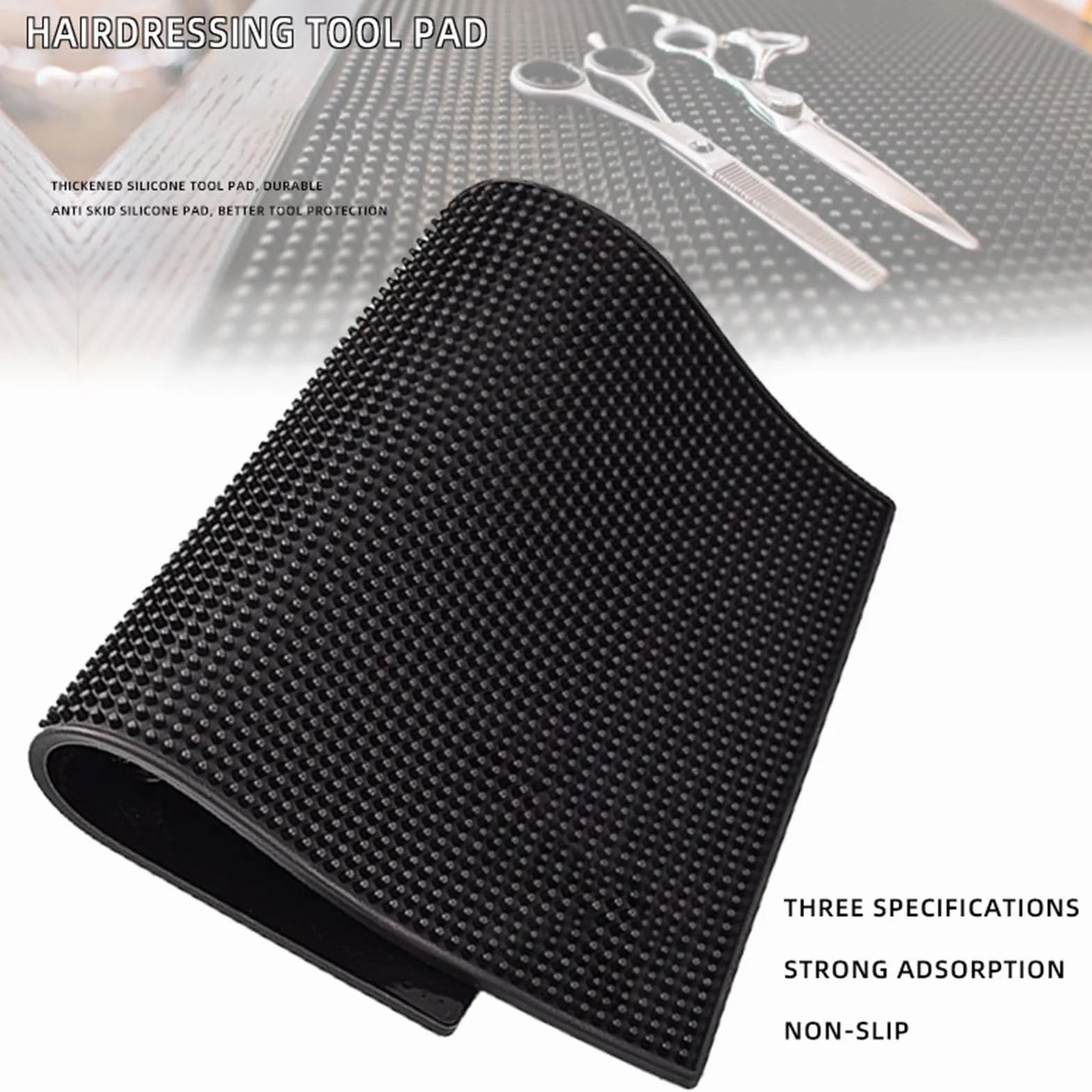 Tapis de salon pour coiffure en silicone - Organisateur d'outils de coiffure