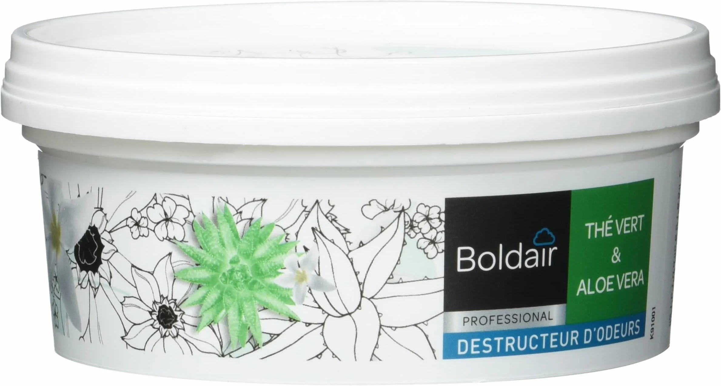 BOLDAIR Destructeur d’Odeurs en Gel Thé Vert & Aloe Vera 300 g