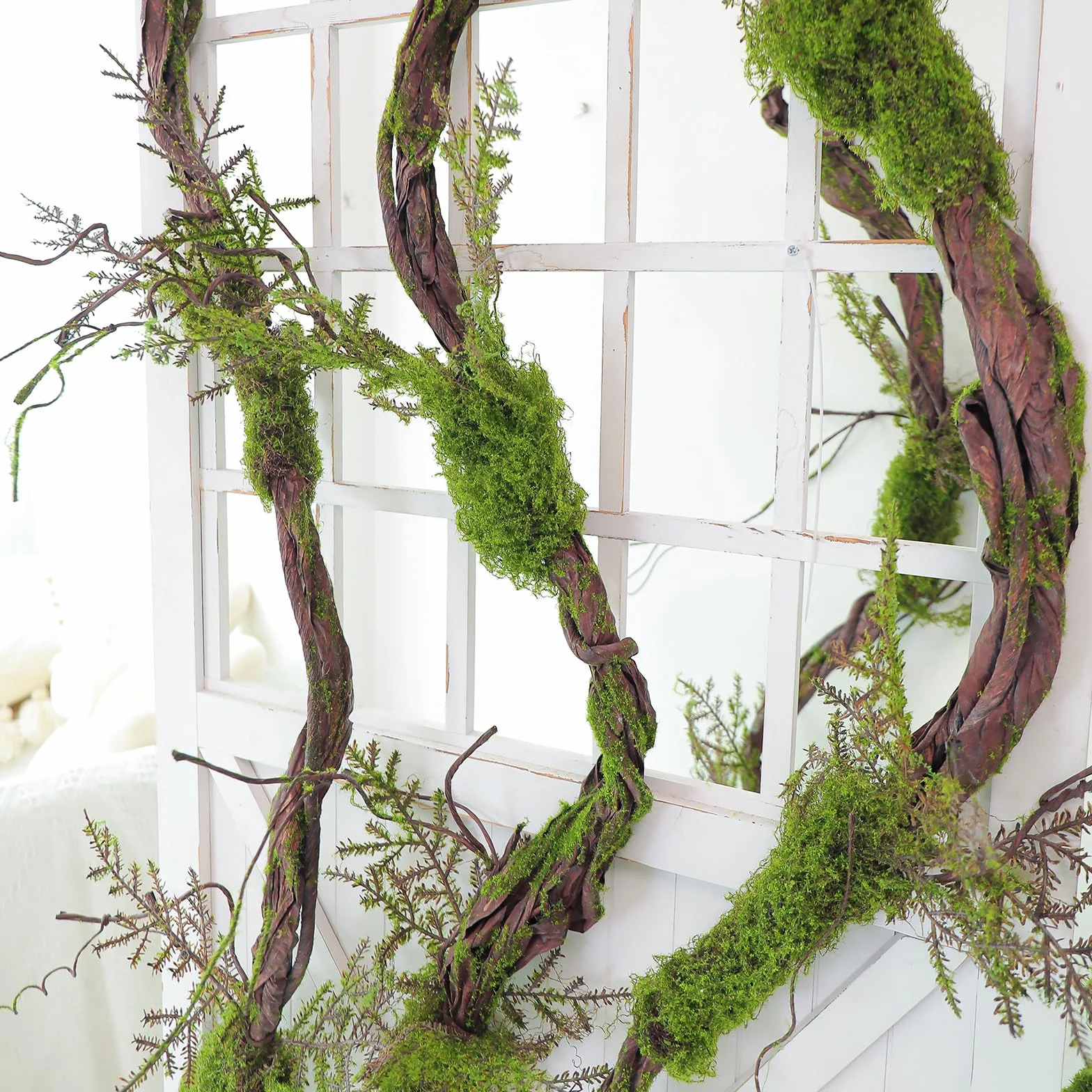 Grande Guirlande Artificielle Flexible en Mousse Branches Vignes 2 m Décoration Murale Halloween Arche Mariage